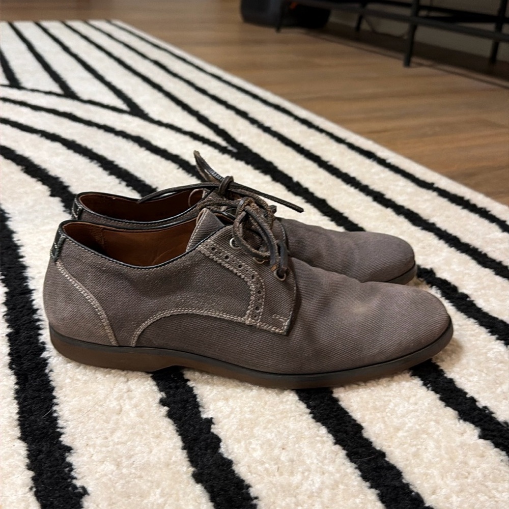 John Varvatos Pressed Suede Boot with leather accents